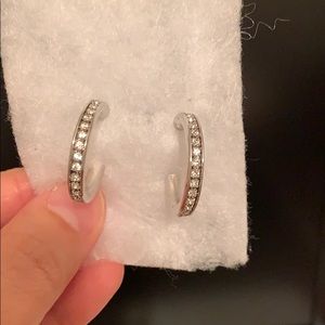 Swarovski hoop earrings like new!